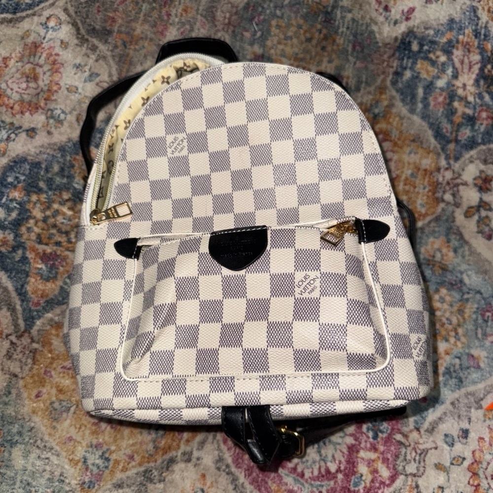 Designer Checkered Backpack